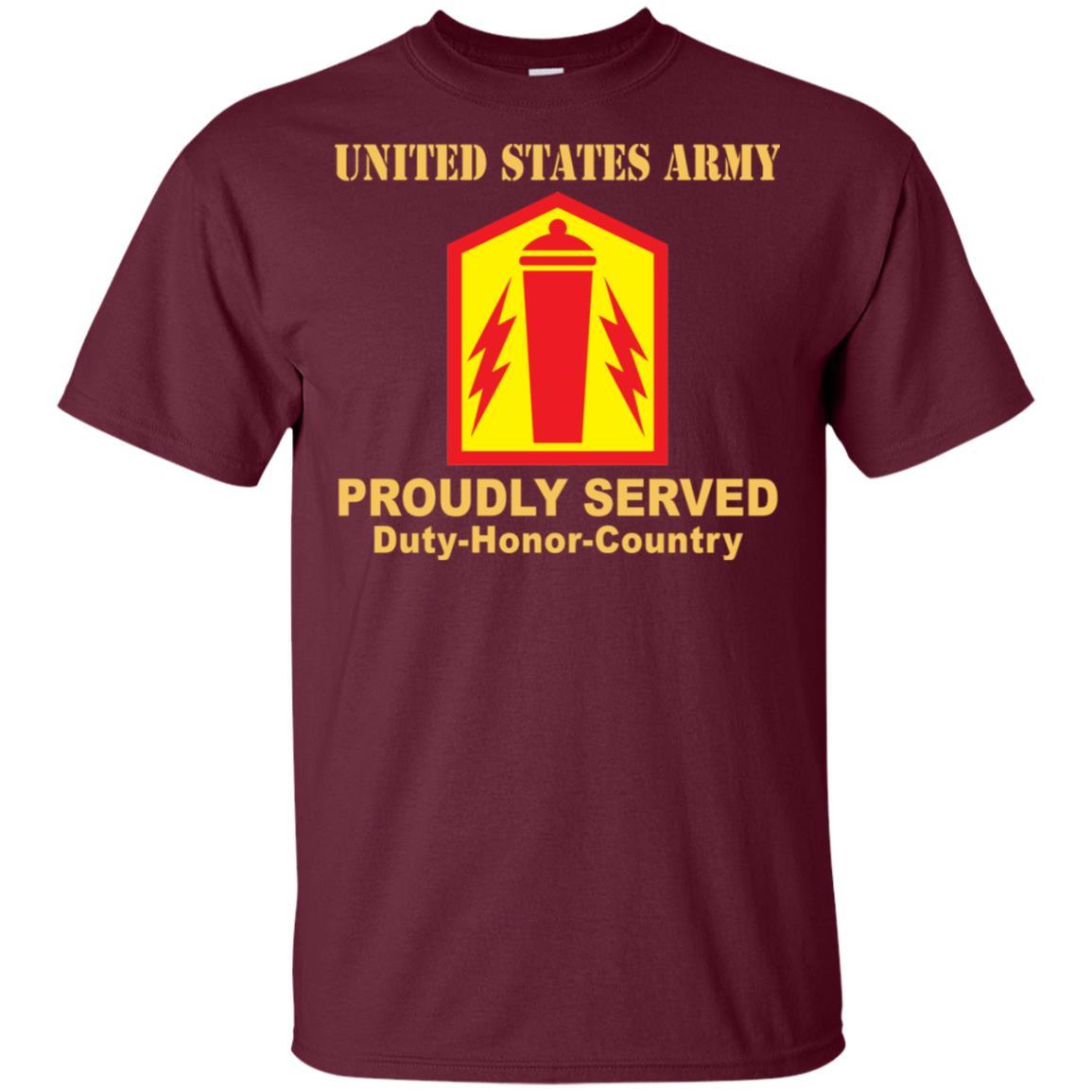 US ARMY 41 FIRES BRIGADE- Proudly Served T-Shirt On Front For Men-TShirt-Army-Veterans Nation