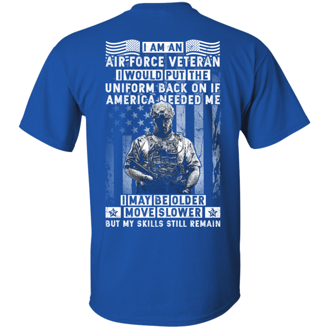 I am an Air Force Veteran Men Back T Shirts-TShirt-USAF-Veterans Nation