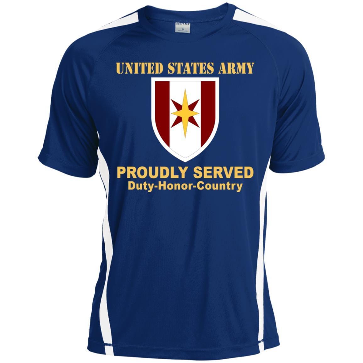 US ARMY 44 MEDICAL BRIGADE- Proudly Served T-Shirt On Front For Men-TShirt-Army-Veterans Nation