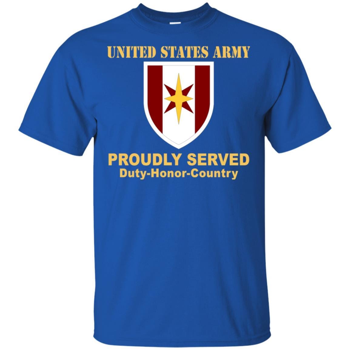 US ARMY 44 MEDICAL BRIGADE- Proudly Served T-Shirt On Front For Men-TShirt-Army-Veterans Nation