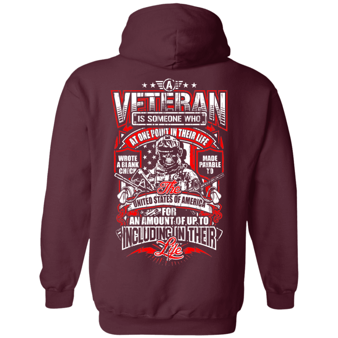Military T-Shirt "A Veteran" Men Back-TShirt-General-Veterans Nation