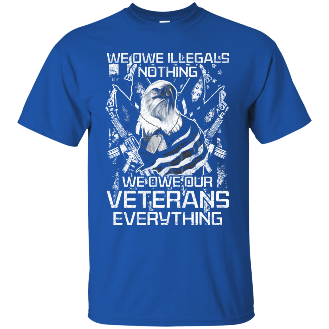 Military T-Shirt "We Owe Our Veterans Everything Men" Front-TShirt-General-Veterans Nation