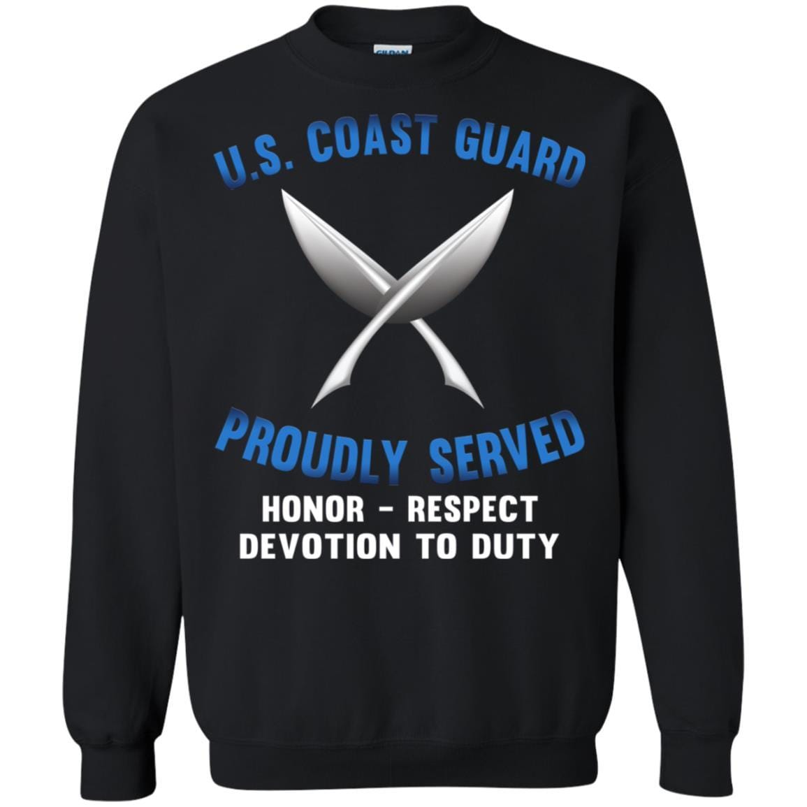 US Coast Guard Yeoman YN Logo Proudly Served T-Shirt For Men On Front-TShirt-USCG-Veterans Nation