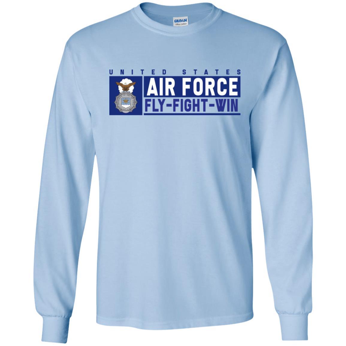 US Air Force Security Police Fly - Fight - Win Long Sleeve - Pullover Hoodie-TShirt-USAF-Veterans Nation