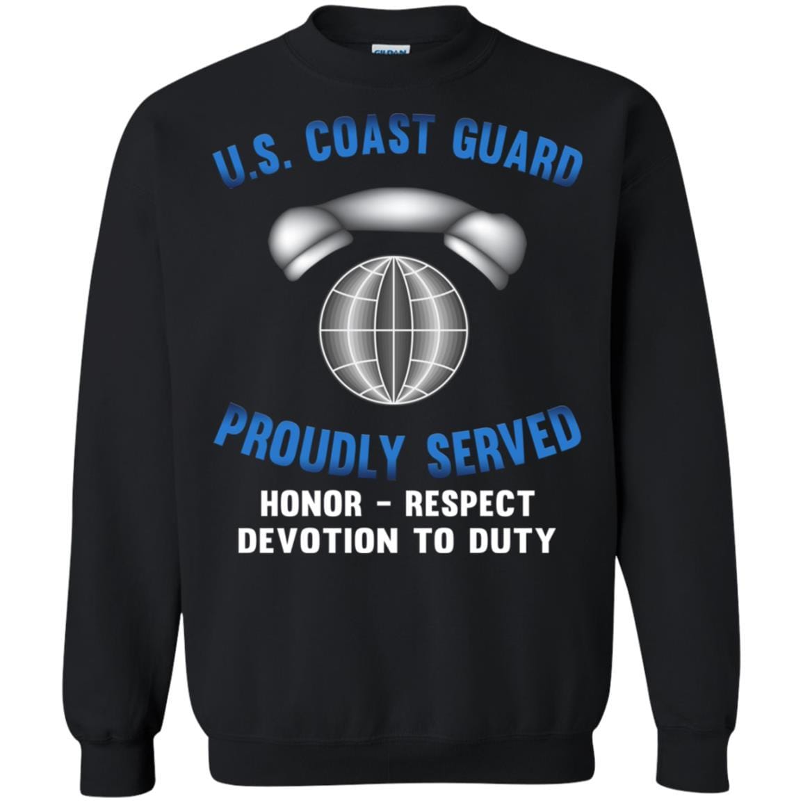 US Coast Guard Information Systems Technician IT Logo Proudly Served T-Shirt For Men On Front-TShirt-USCG-Veterans Nation