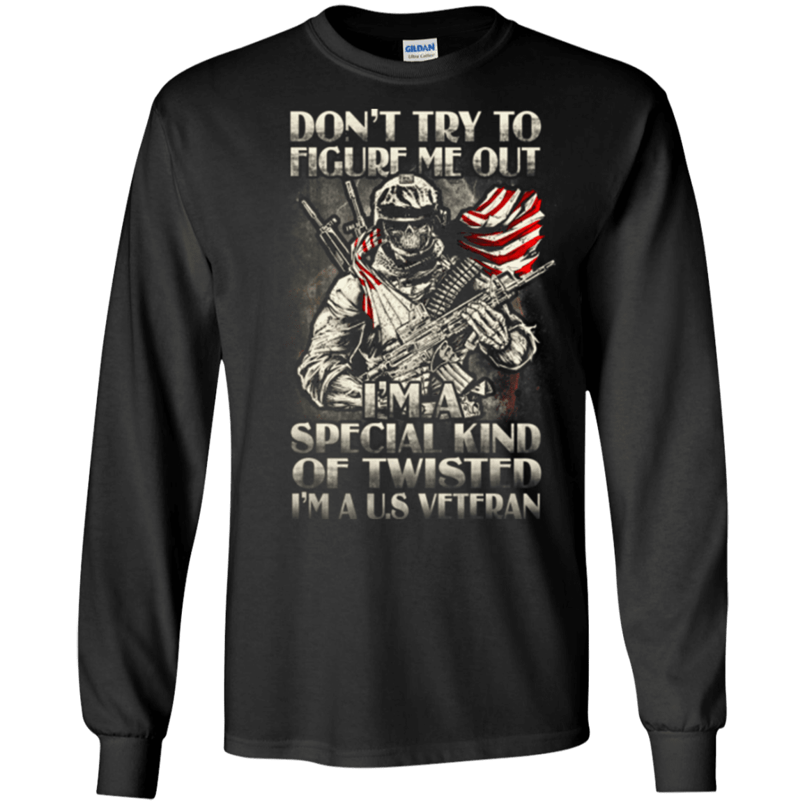 Military T-Shirt "Don't Try to Figure Me Out - I'm A US Veteran"-TShirt-General-Veterans Nation