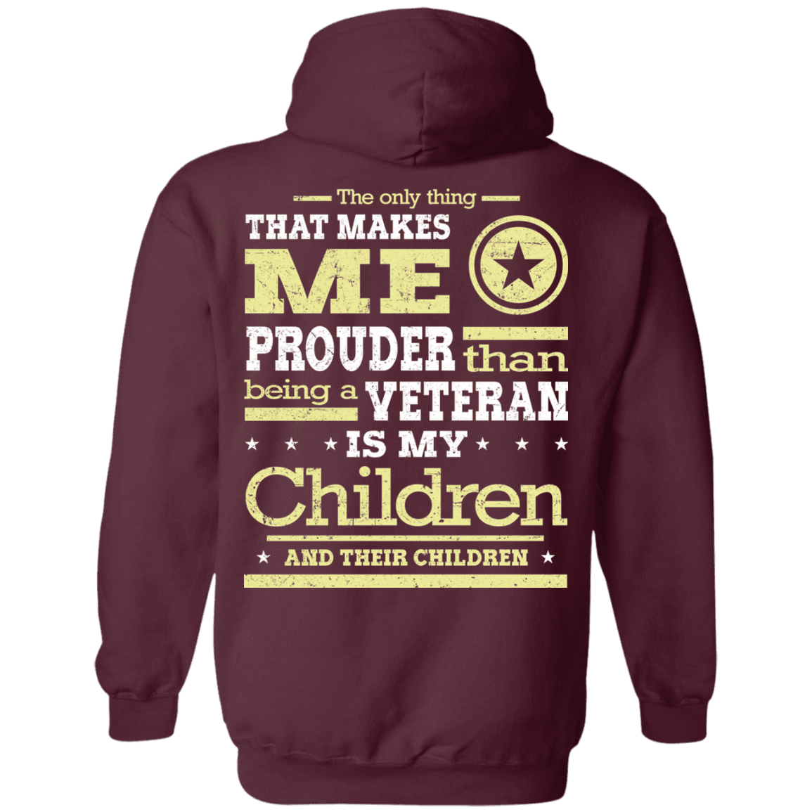Military T-Shirt "Proud Children's Vetereran Mom Back"-TShirt-General-Veterans Nation