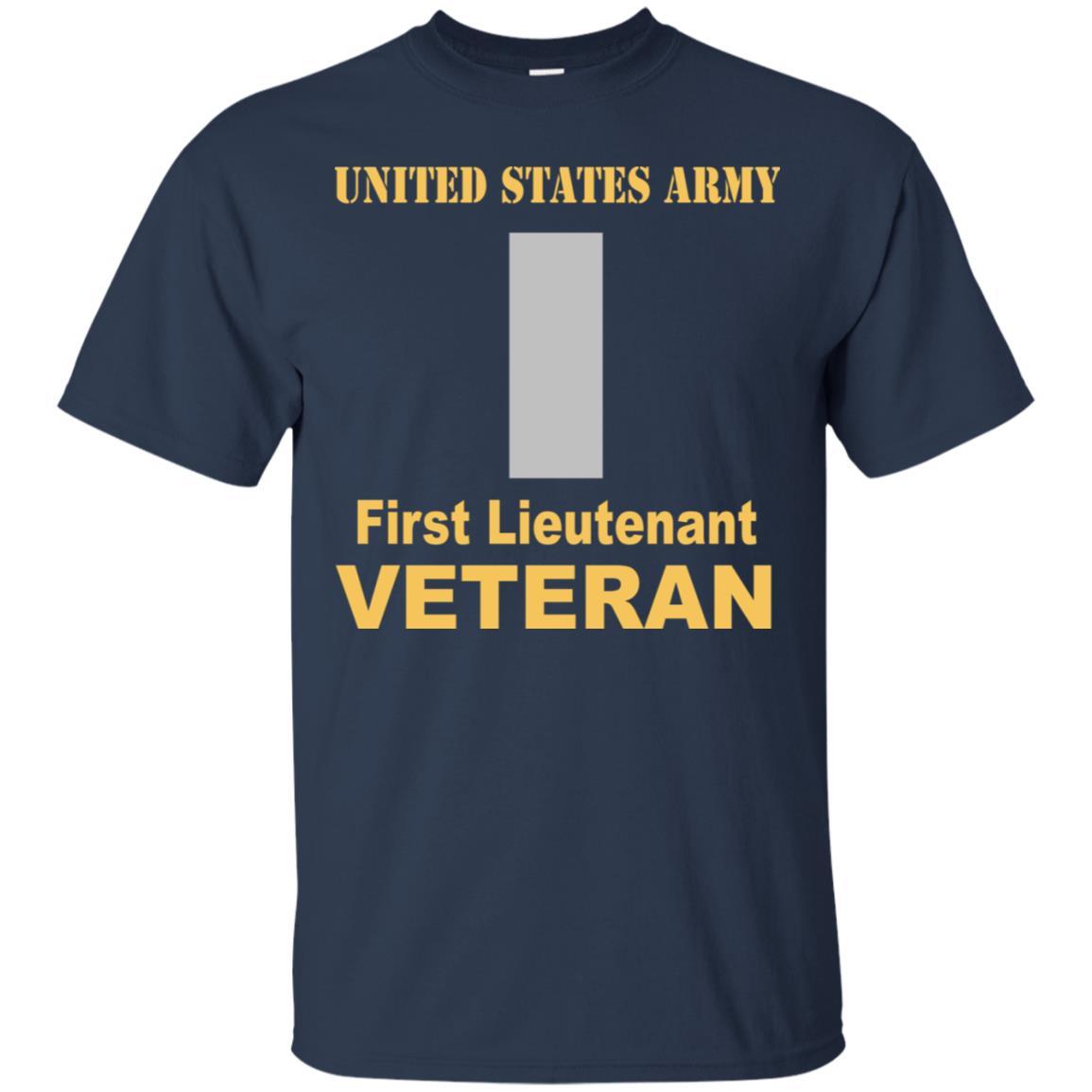 US Army O-2 First Lieutenant O2 1LT Commissioned Officer Veteran Men T Shirt On Front-TShirt-Army-Veterans Nation