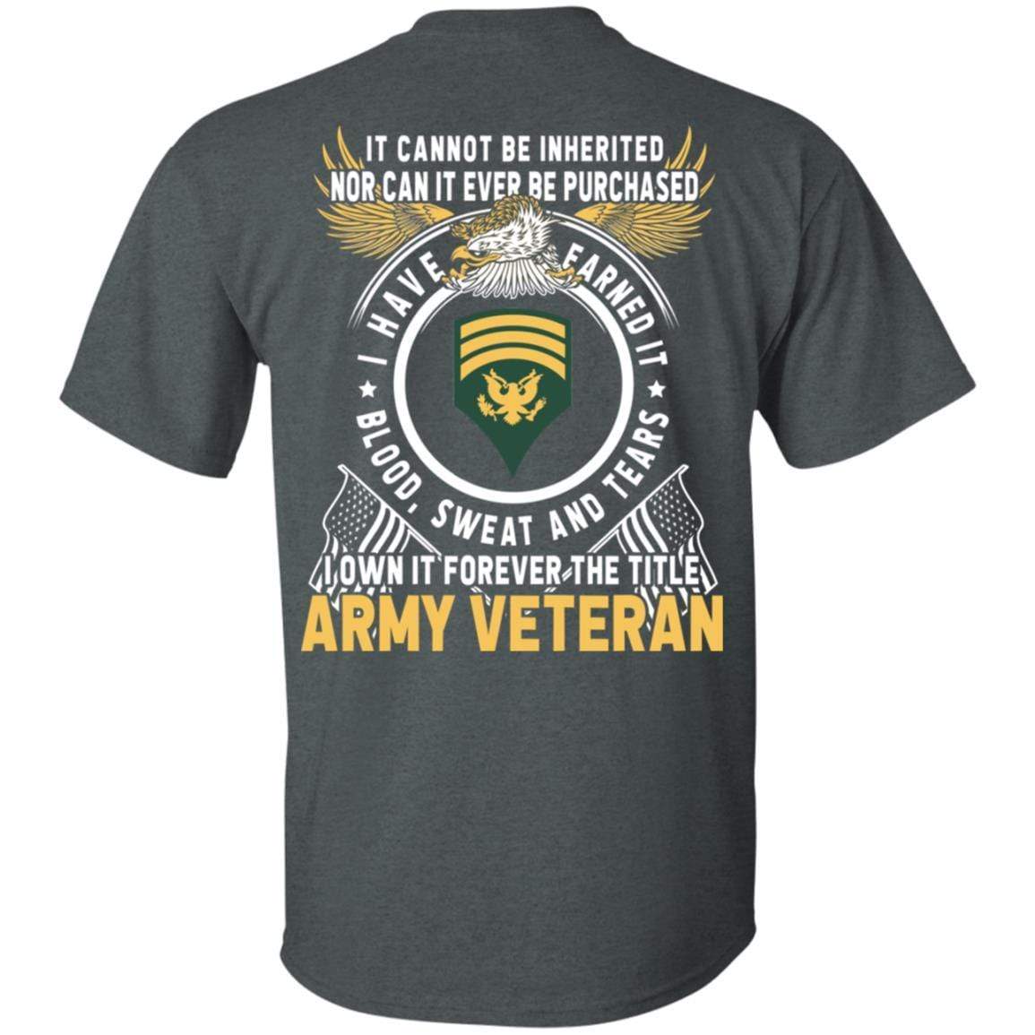 US Army E-7 SPC E7 Specialist Ranks T-Shirt For Men On Back-TShirt-Army-Veterans Nation