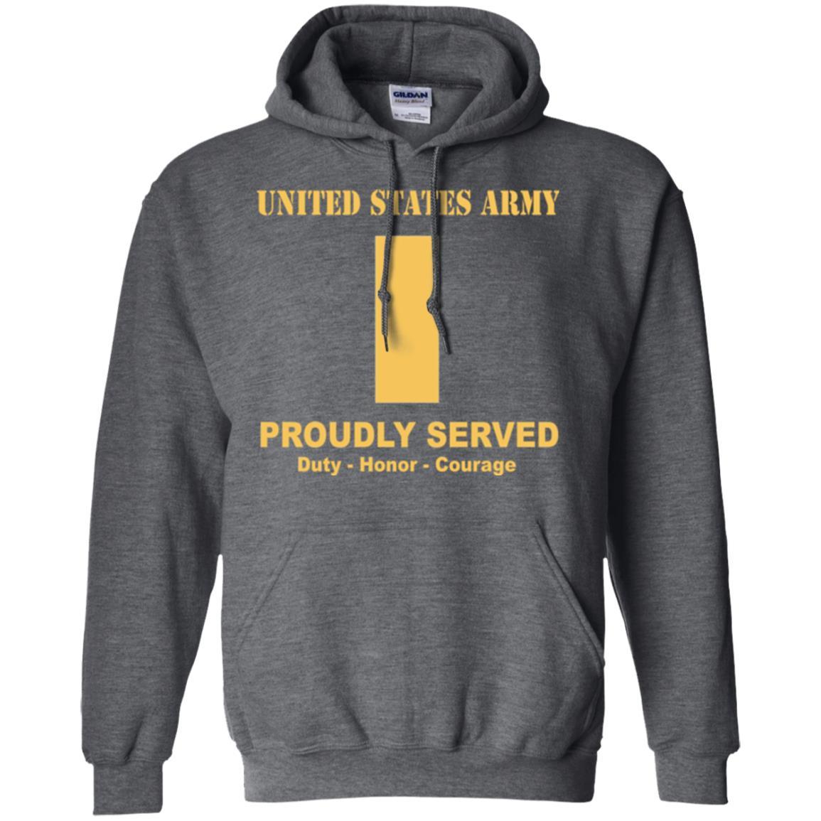 US Army O-1 Second Lieutenant O1 2LT Commissioned Officer Ranks Men Front Shirt US Army Rank-TShirt-Army-Veterans Nation
