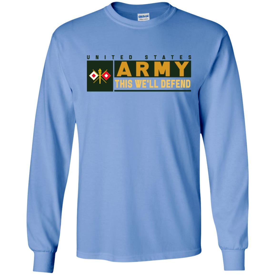 US Army Signal Corps- This We'll Defend T-Shirt On Front For Men-TShirt-Army-Veterans Nation