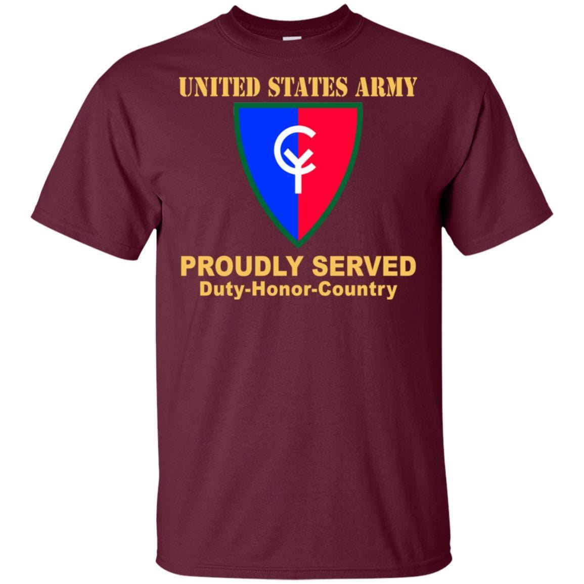 US ARMY 38TH INFANTRY DIVISION- Proudly Served T-Shirt On Front For Men-TShirt-Army-Veterans Nation