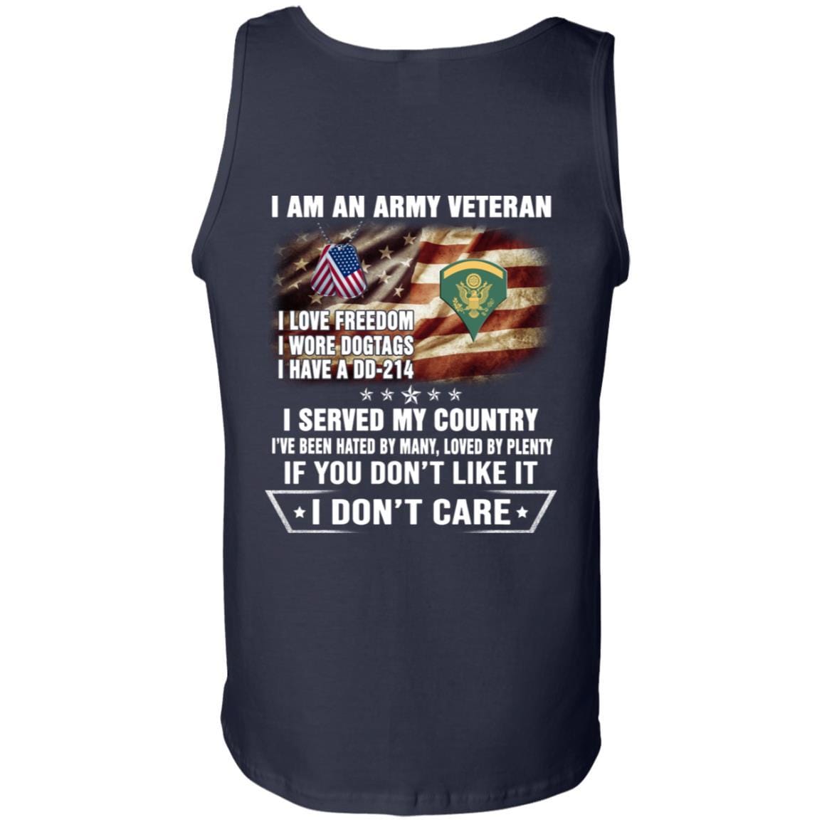 T-Shirt "I Am An Army Veteran" E-5 SPC(SP5)Rank On Back-TShirt-Army-Veterans Nation