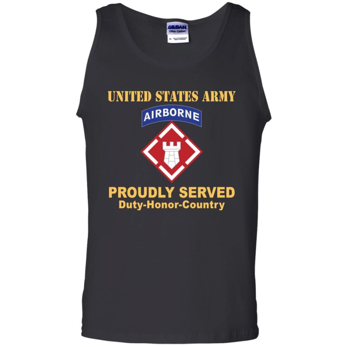 US ARMY 20TH ENGINEER BRIGADE- Proudly Served T-Shirt On Front For Men-TShirt-Army-Veterans Nation