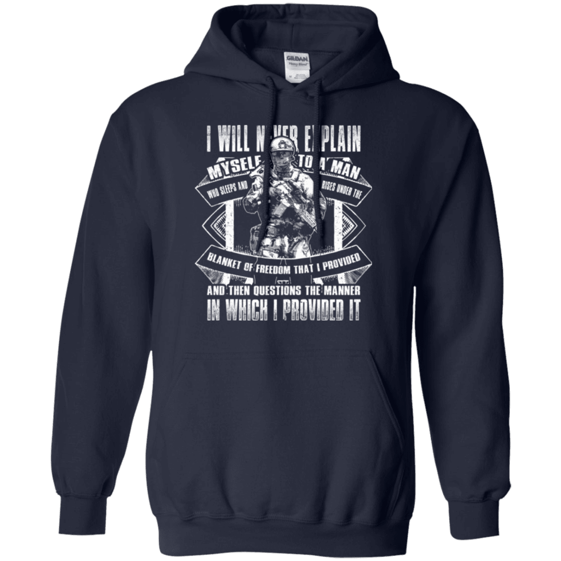 Military T-Shirt "I will never explain myself to a man" Front-TShirt-General-Veterans Nation