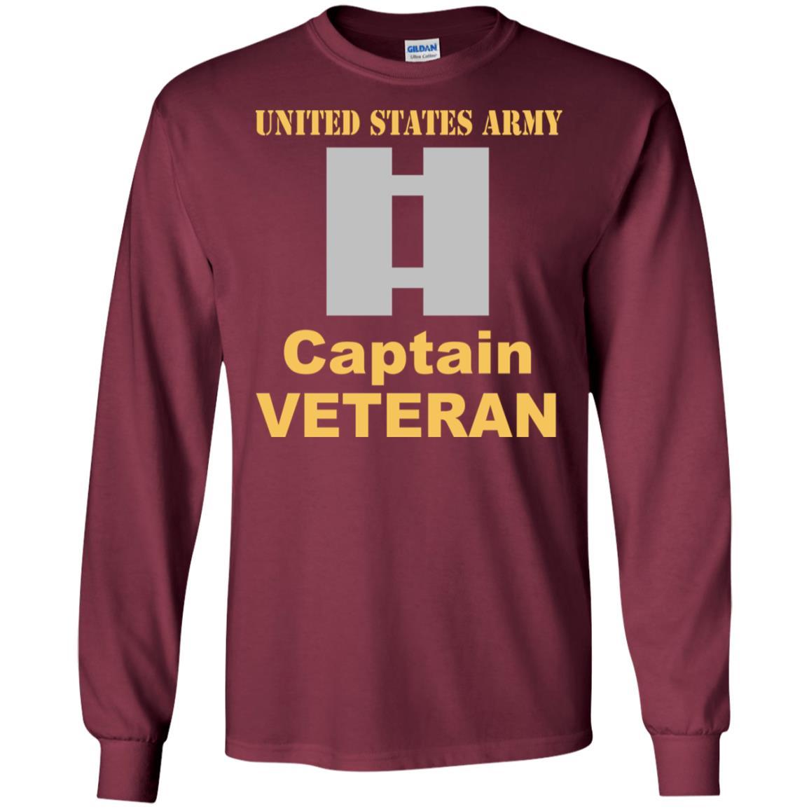 US Army O-3 Captain O3 CPT Commissioned Officer Veteran Men T Shirt On Front-TShirt-Army-Veterans Nation