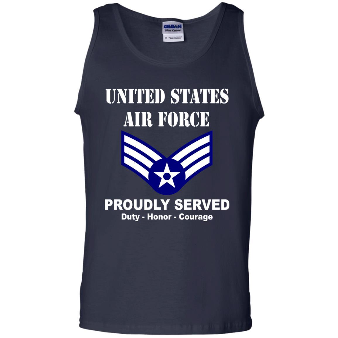 US Air Force E-4 Senior Airman SrA E4 Enlisted Airman Ranks Men Front T Shirt For Air Force-TShirt-USAF-Veterans Nation
