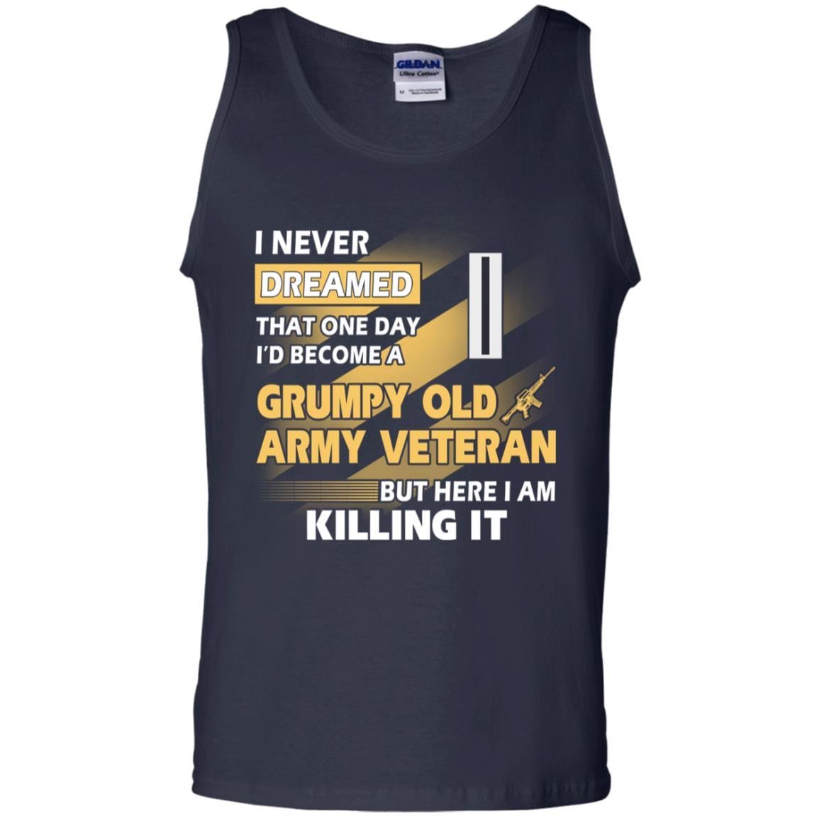 US Army T-Shirt "Grumpy Old Veteran" W-5 Chief Warrant Officer 5(CW5) On Front-TShirt-Army-Veterans Nation