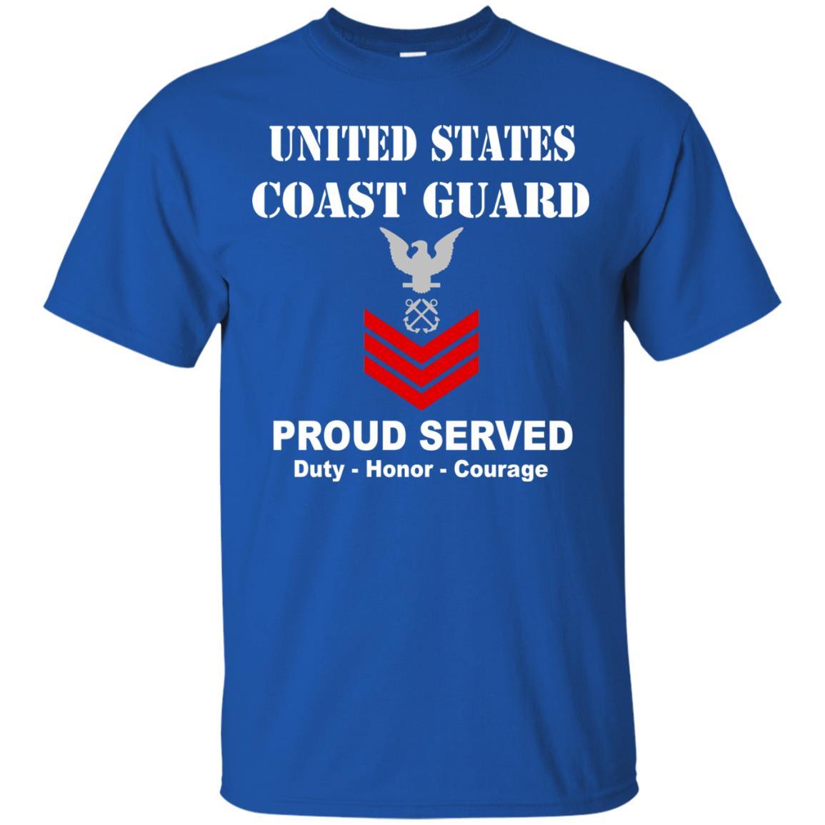 US Coast Guard E-6 Petty Officer First Class E6 PO1 Petty Officer Men Front USCG T Shirt-TShirt-USCG-Veterans Nation