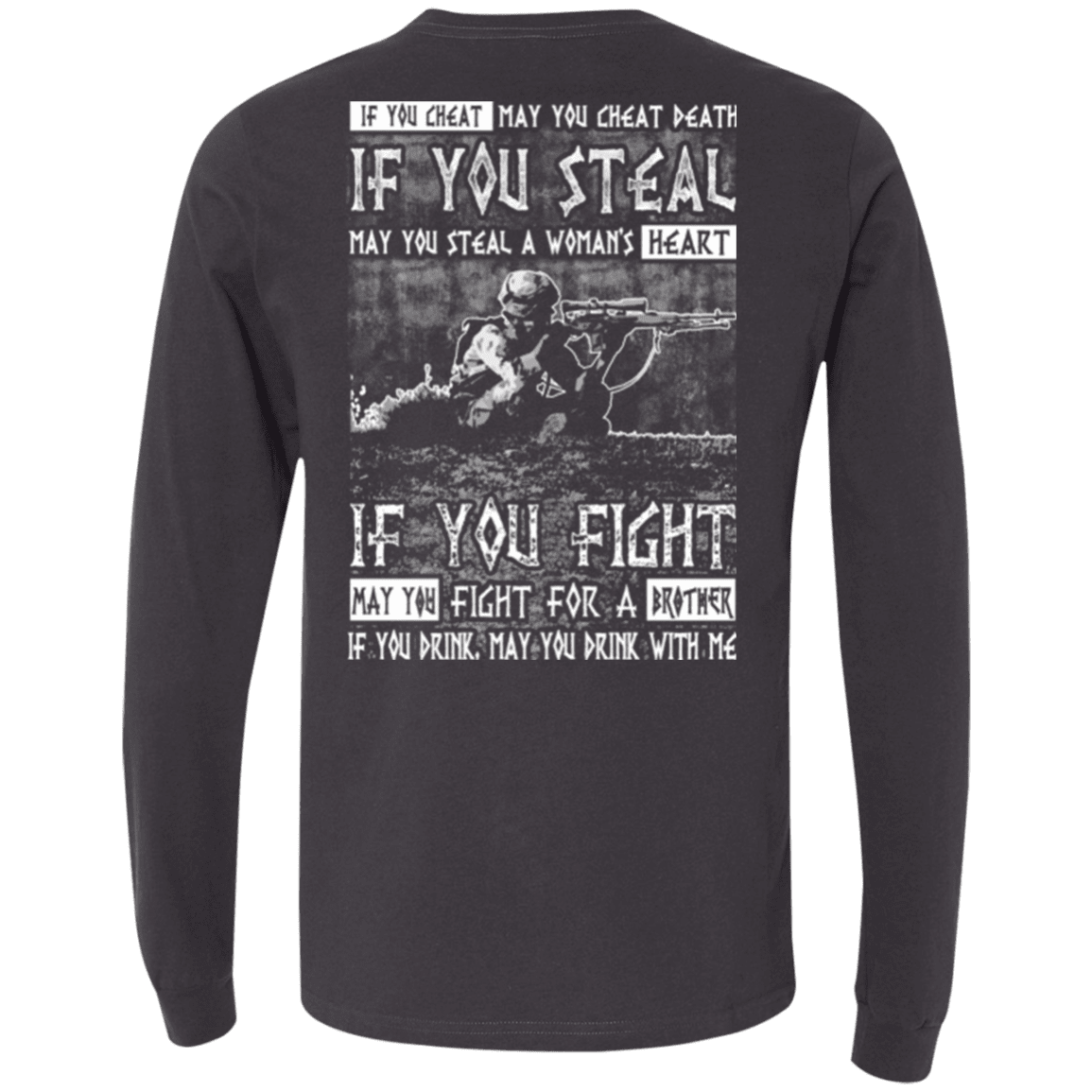 Military T-Shirt "Veteran - Fight For a Brother, Drink With Me"-TShirt-General-Veterans Nation