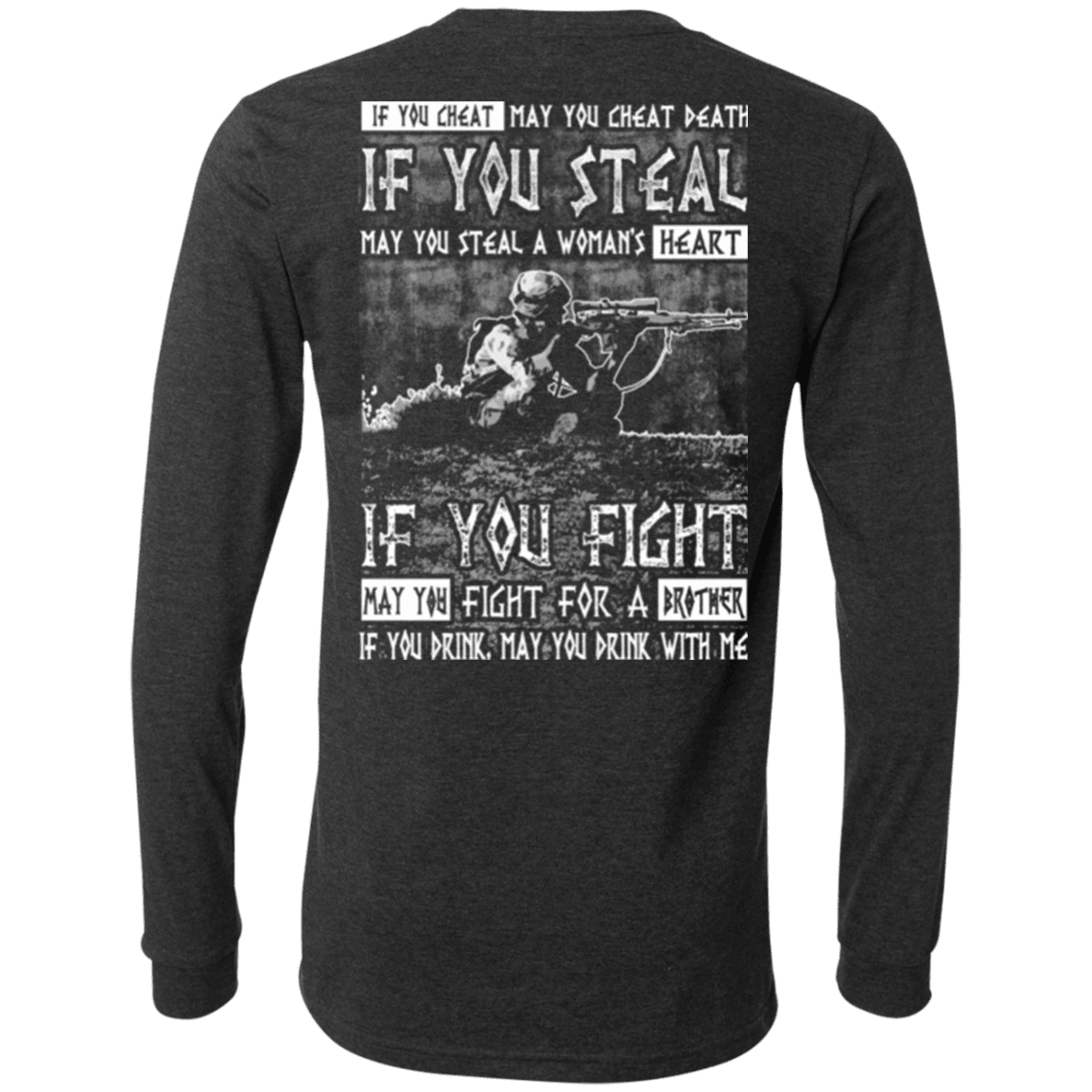 Military T-Shirt "Veteran - Fight For a Brother, Drink With Me"-TShirt-General-Veterans Nation