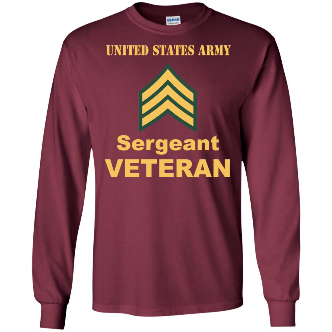 US Army E-5 Sergeant E5 SGT Noncommissioned Officer Veteran Men T Shirt On Front-TShirt-Army-Veterans Nation