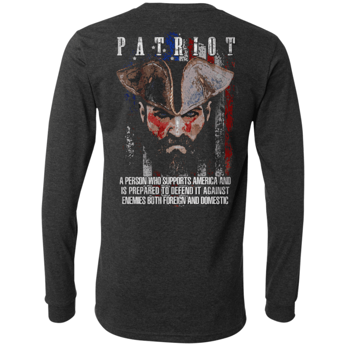 Military T-Shirt "Independent Day - Patriot Supports America" - Men Back-TShirt-General-Veterans Nation