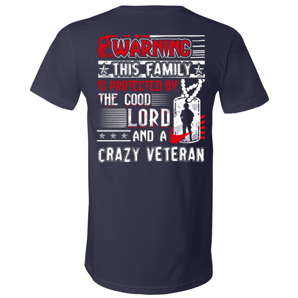 Military T-Shirt "The Good Lord And A Crazy Veteran"-TShirt-General-Veterans Nation