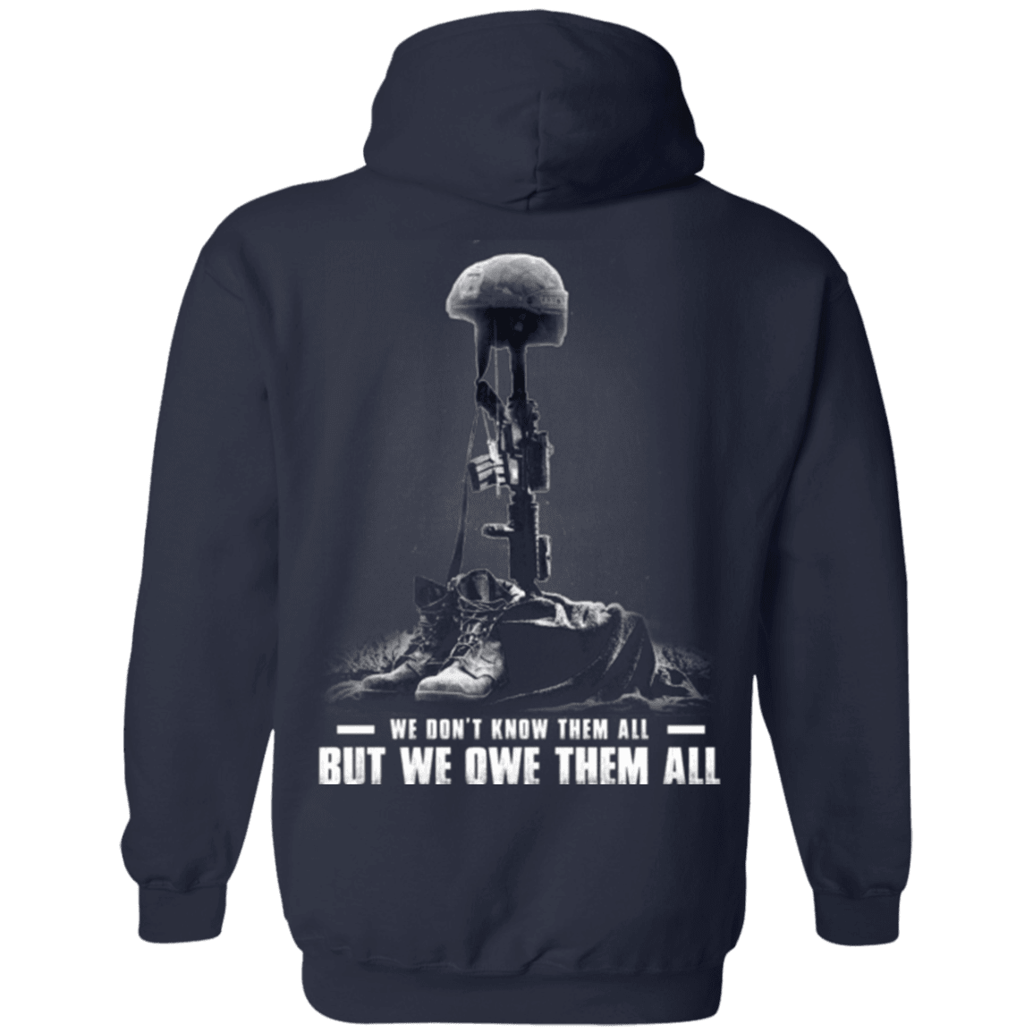 Military T-Shirt "We Owe Them All" - Men Back-TShirt-General-Veterans Nation