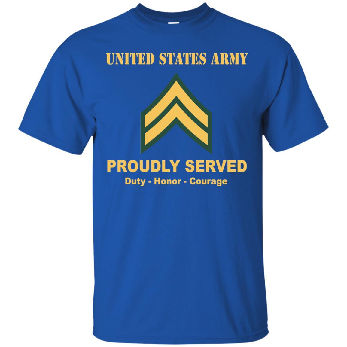 US Army E-4 Corporal E4 CPL Noncommissioned Officer Ranks Men Front Shirt US Army Rank-TShirt-Army-Veterans Nation