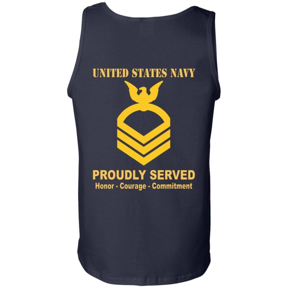 US Navy E-7 Collar T-Shirt On Back-Apparel-Veterans Nation