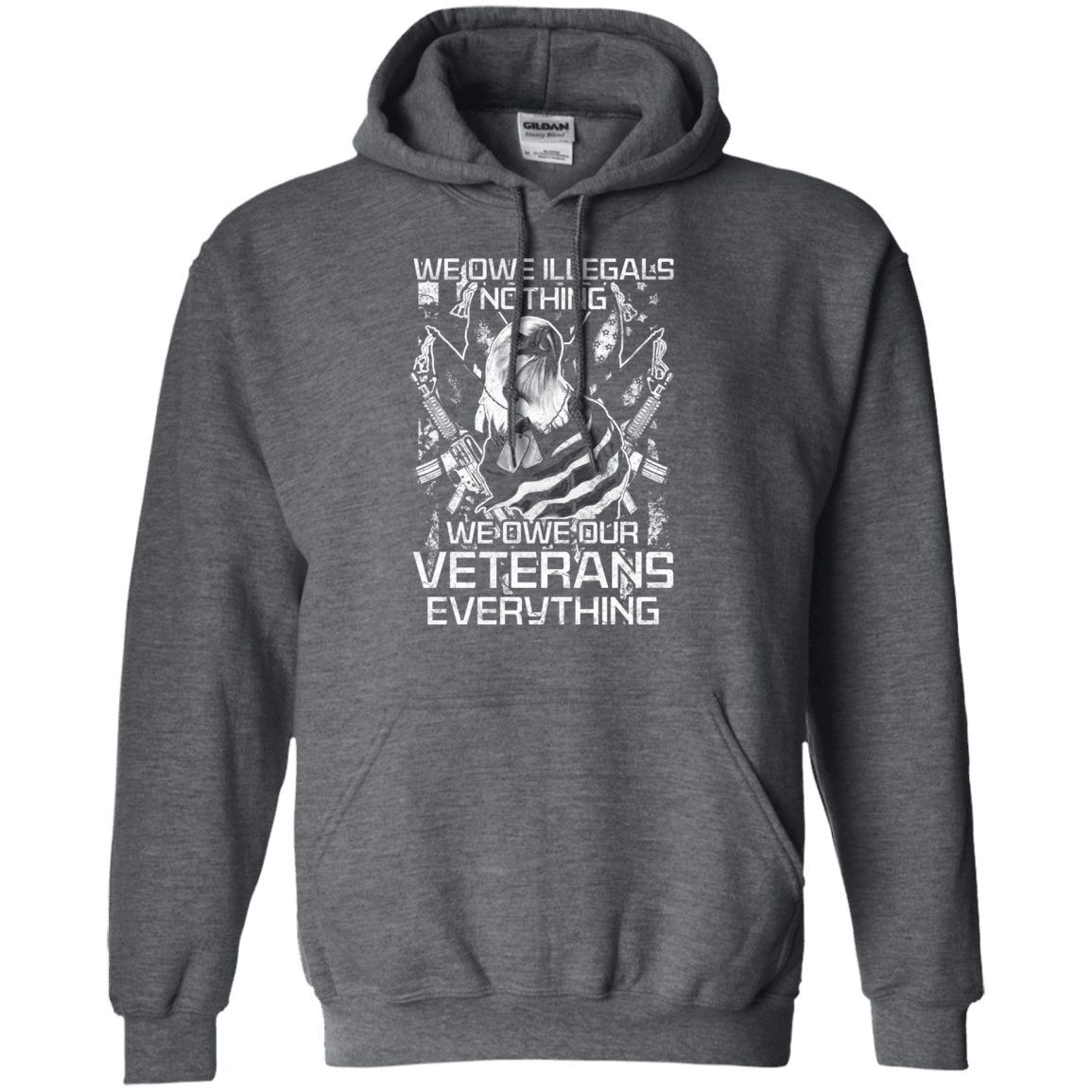 Military T-Shirt "We Owe Our Veterans Everything Men" Front-TShirt-General-Veterans Nation