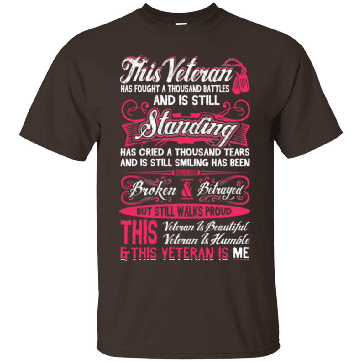 Military T-Shirt "This Veteran is Beautiful and Humble"-TShirt-General-Veterans Nation