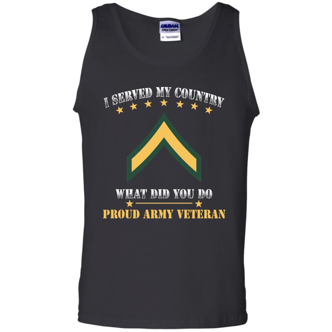Army E-2 PV2 E2 Private Second Class Ranks Men Front T Shirt - Proud US Army Veteran-TShirt-Army-Veterans Nation