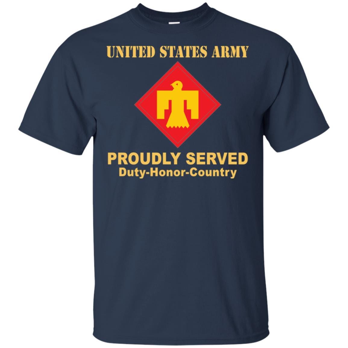US ARMY 45TH INFANTRY BRIGADE COMBAT TEAM- Proudly Served T-Shirt On Front For Men-TShirt-Army-Veterans Nation