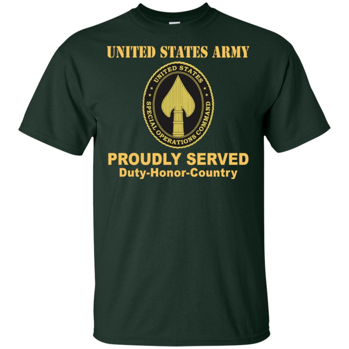 US ARMY USA ELEMENT SPECIAL OPERATIONS COMMAND- Proudly Served T-Shirt On Front For Men-TShirt-Army-Veterans Nation