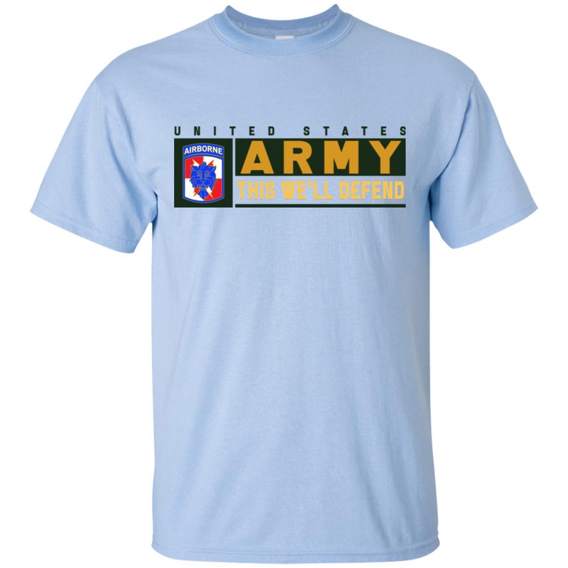 US Army 35TH SIGNAL BRIGADE W AIRBORNE TAB- This We'll Defend T-Shirt On Front For Men-TShirt-Army-Veterans Nation