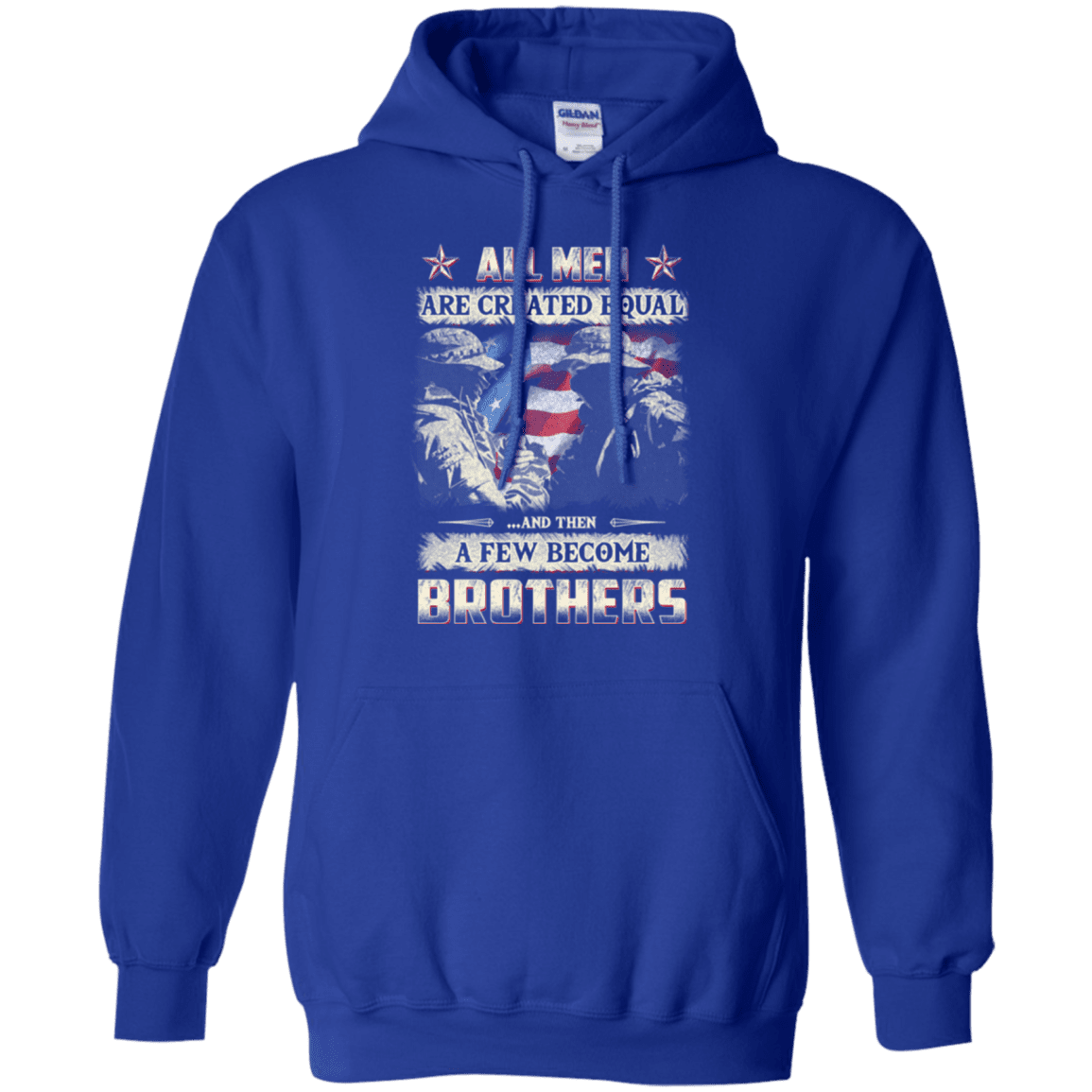 Military T-Shirt "All Men Create Qqual A Few Become Brothers"-TShirt-General-Veterans Nation