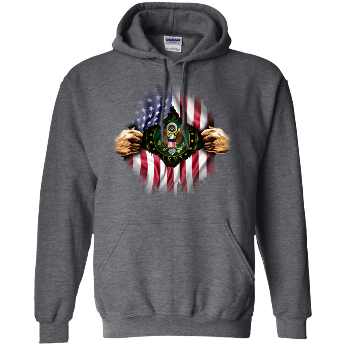 Proud Army Hero Men Front T Shirt-TShirt-Army-Veterans Nation