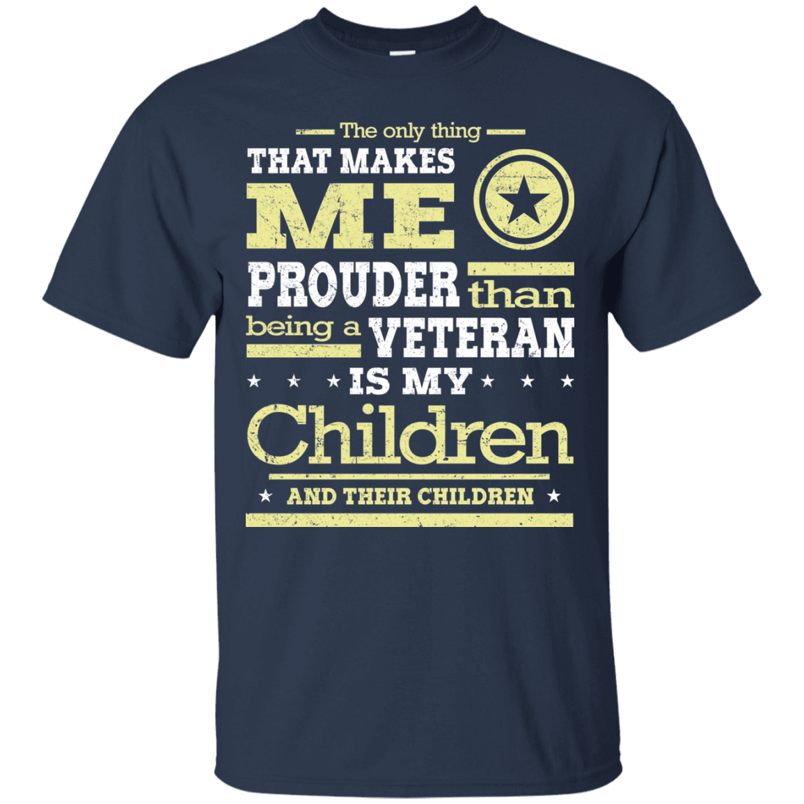 Military T-Shirt "Proud Children's Vetereran Mom" Front-TShirt-General-Veterans Nation