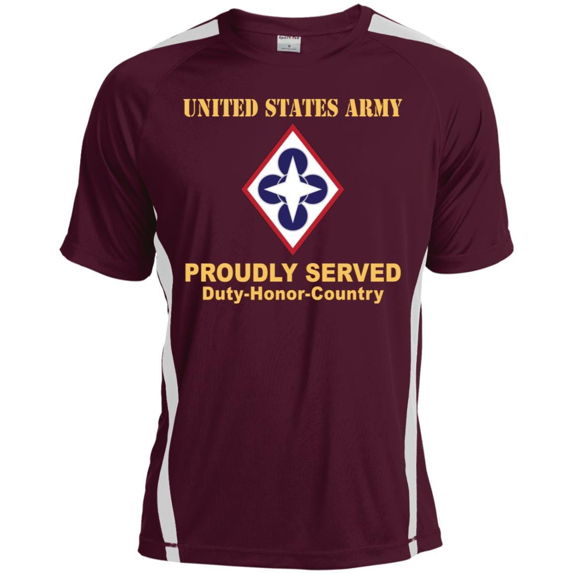 US ARMY CSIB COMBINED ARMS SUPPORT COMMAND- Proudly Served T-Shirt On Front For Men-TShirt-Army-Veterans Nation