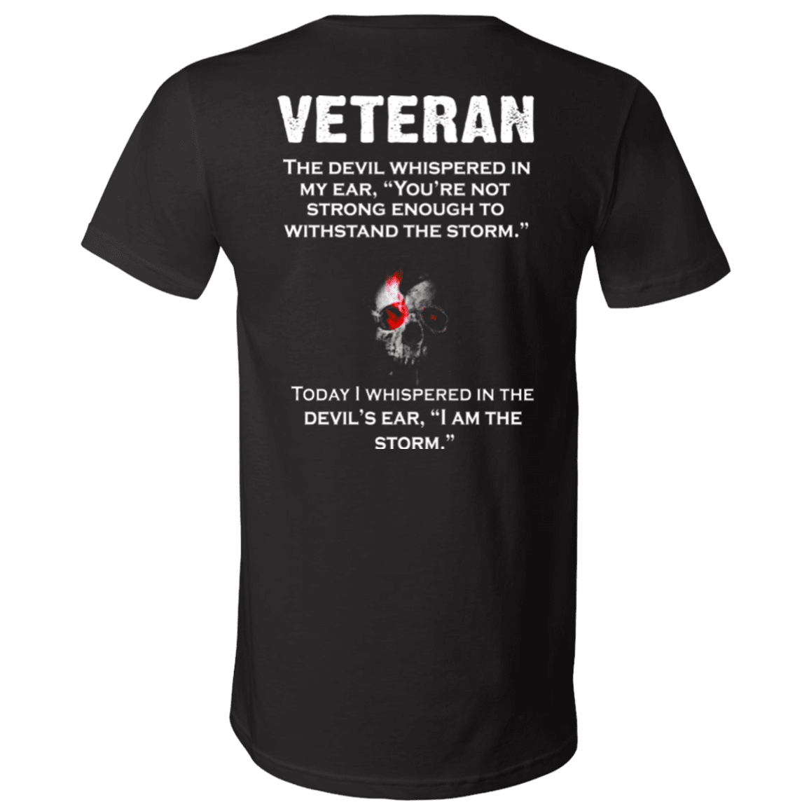 Military T-Shirt "Veteran The Devil Whispered In Devil's Ear"-TShirt-General-Veterans Nation