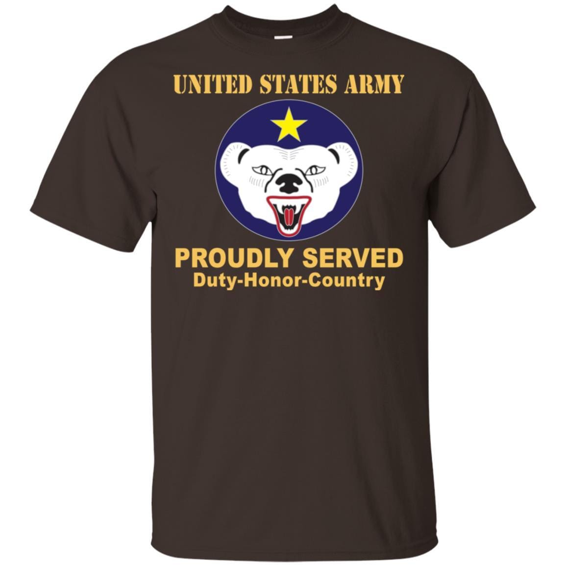US ARMY CSIB ALASKA- Proudly Served T-Shirt On Front For Men-TShirt-Army-Veterans Nation
