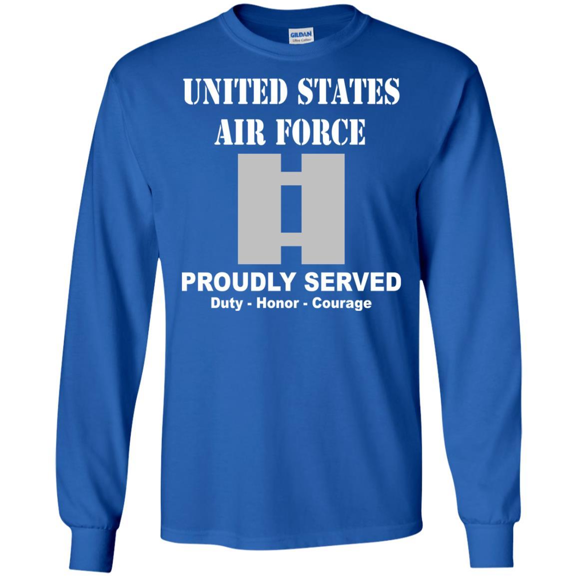 US Air Force O-3 Captain Capt O3 Commissioned Officer Ranks Men Front T Shirt For Air Force-TShirt-USAF-Veterans Nation