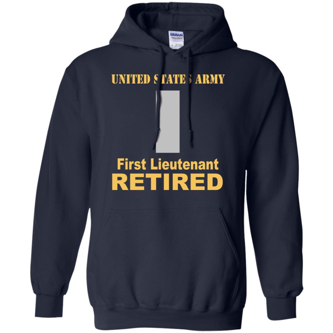 US Army O-2 First Lieutenant O2 1LT Commissioned Officer Retired Men T Shirt On Front-TShirt-Army-Veterans Nation