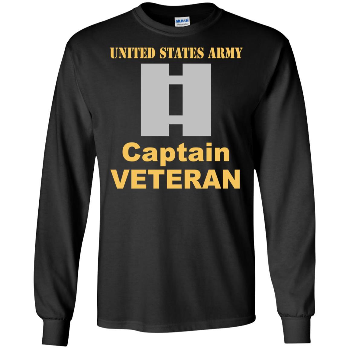 US Army O-3 Captain O3 CPT Commissioned Officer Veteran Men T Shirt On Front-TShirt-Army-Veterans Nation