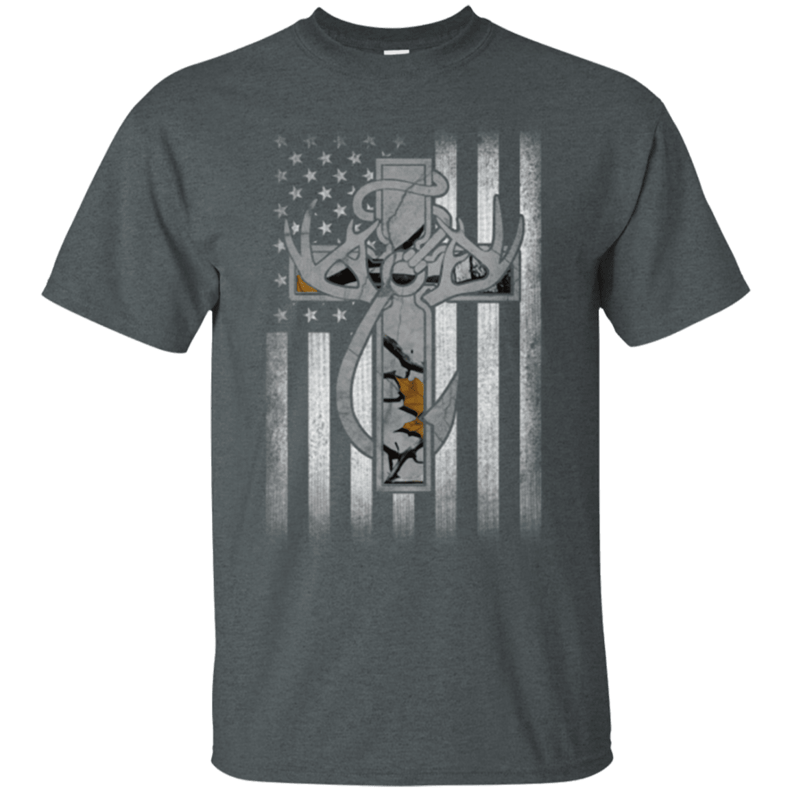 Military T-Shirt "Hunting Faith Flag Veteran"-TShirt-General-Veterans Nation