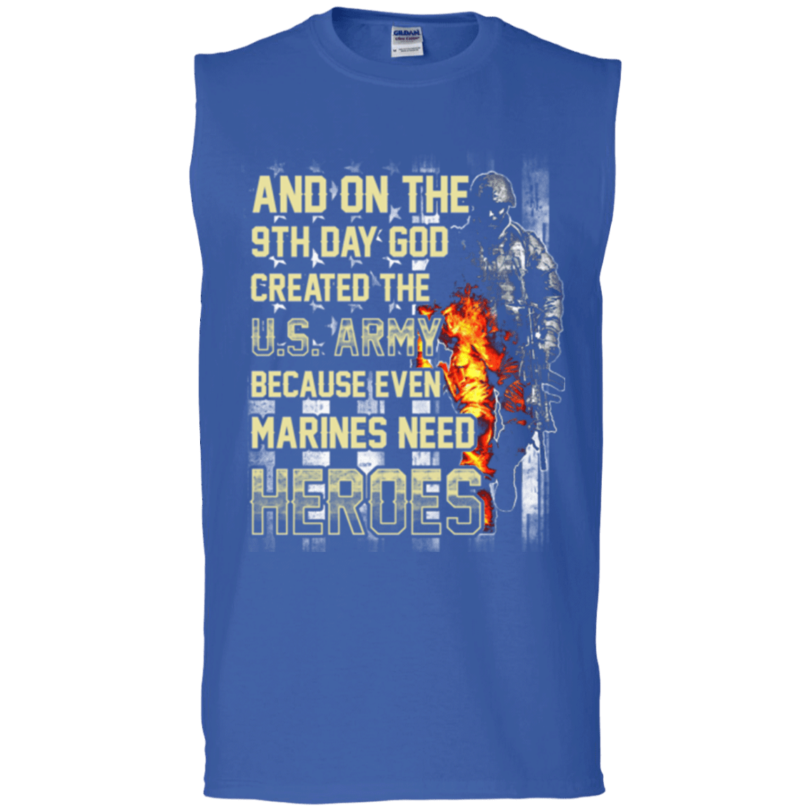 On The 9th Day God Created The US Army T Shirt-TShirt-Army-Veterans Nation