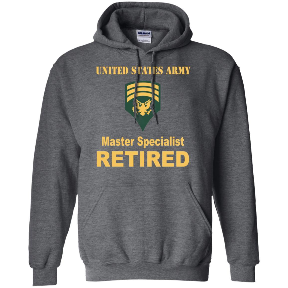 US Army E-7 SPC E7 Specialist Master Specialist Retired Men T Shirt On Front-TShirt-Army-Veterans Nation