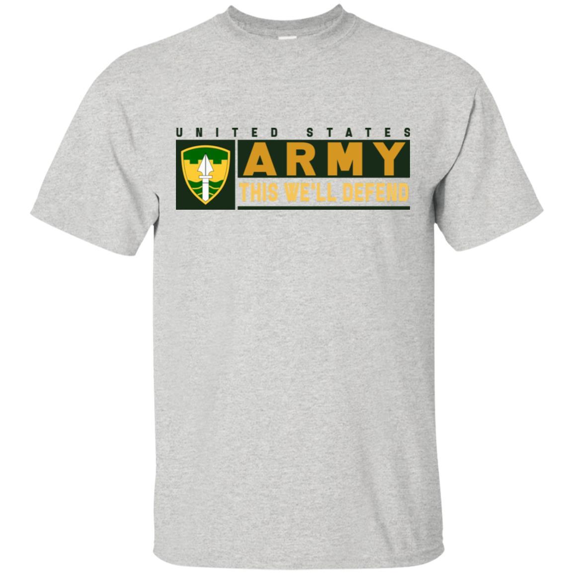 US Army 43 MILITARY POLICE BRIGADE- This We'll Defend T-Shirt On Front For Men-TShirt-Army-Veterans Nation